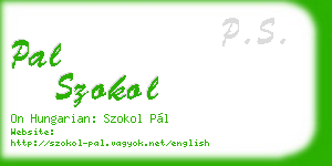 pal szokol business card