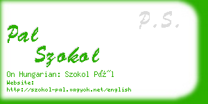 pal szokol business card